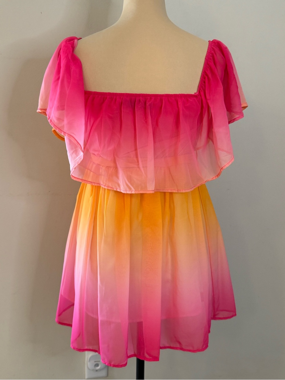 CBR pastel mini dress pink & yellow hombre SZ SM